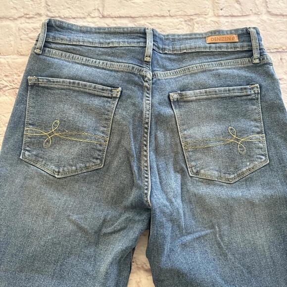 Levi's Denizen Ankle Slim High Rise Denim Blue Jeans Raw Hem Sz 10 EUC - Picture 8 of 8